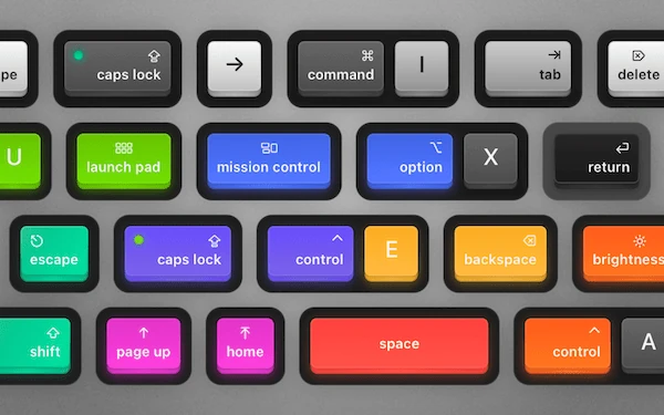 A comprehensive look at the numerous colorful keystroke design options.
